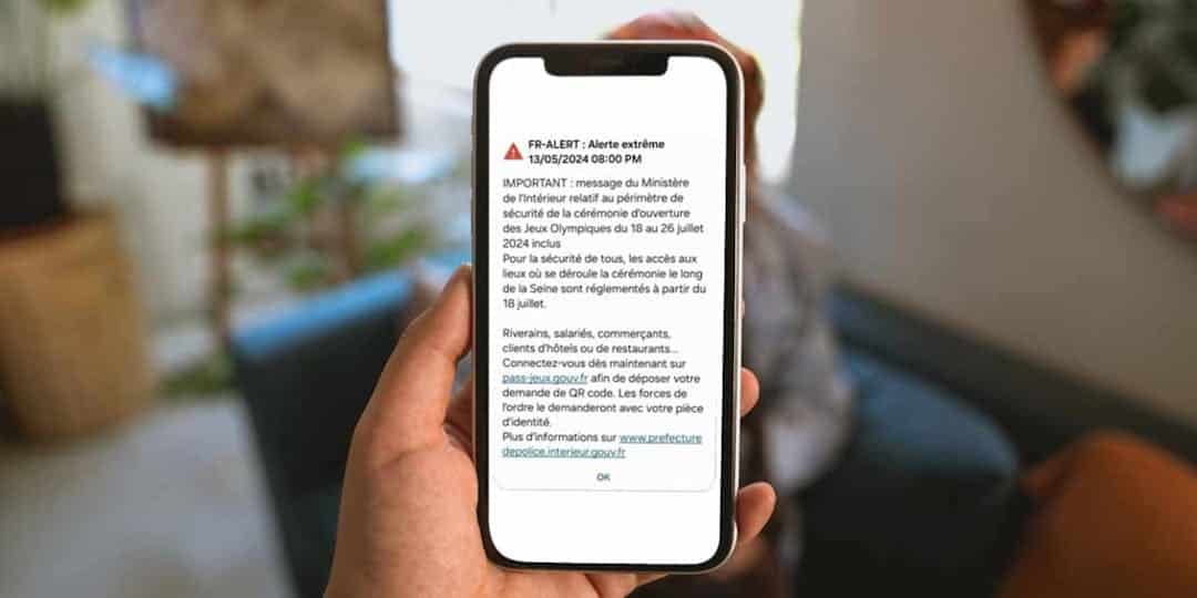 Le dispositif FR-Alert utilisé pour envoyer une information non-urgente sur les JO