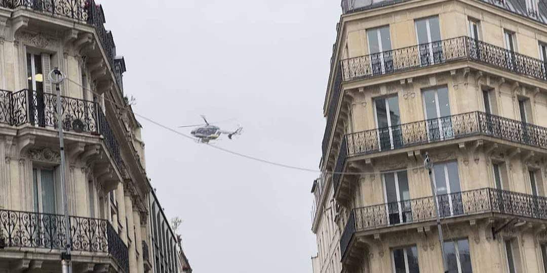 Des hélicoptères de la Gendarmerie survolent Paris pour préparer les JO 2024