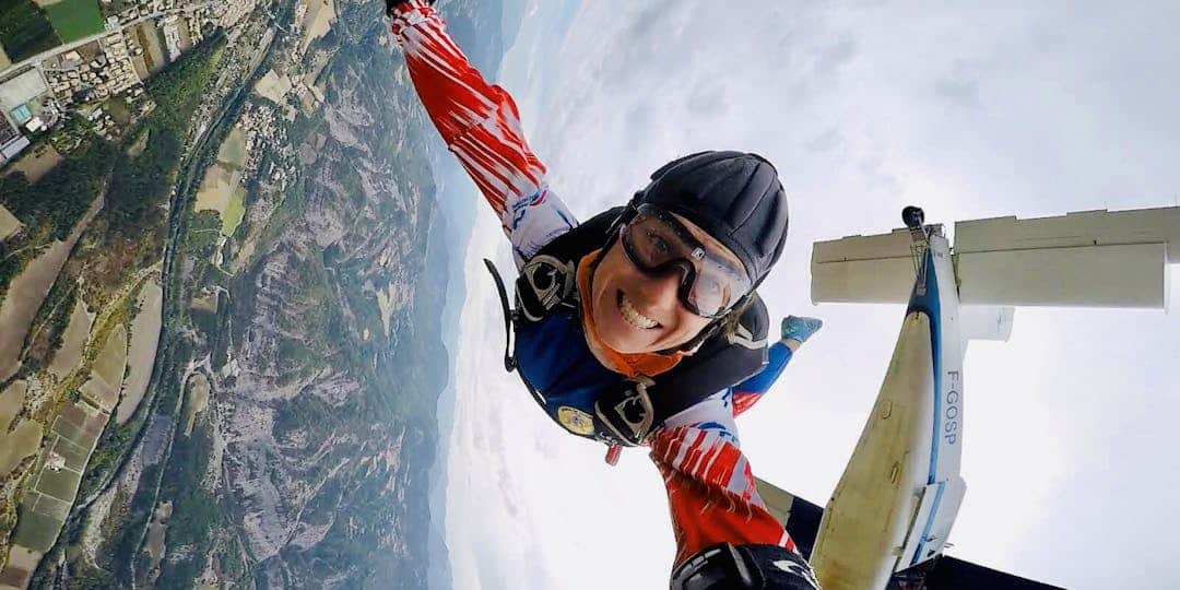 La gendarme Léocadie Ollivier de Pury en lice lors des Mondiaux de parachutisme