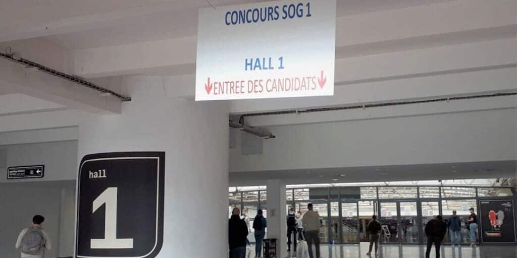 L'entrée d'un centre d'examen installé pour le concours de sous-officier de gendarmerie en région parisienne. (Photo d'illustration - LP/L'Essor)