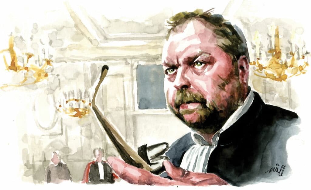 Me Eric Dupond-Moretti, l’avocat en appel d’Alain Kernoa. (Illustration: ZZIIGG / L'Essor)