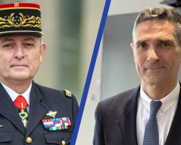 Le général Hubert Bonneau et le préfet Louis Laugier, nouveaux directeurs généraux, respectivement de la Gendarmerie et de la Police nationales. (Assemblage : L'Essor, Photos: RG Bretagne / Préfecture de l'Isère)
