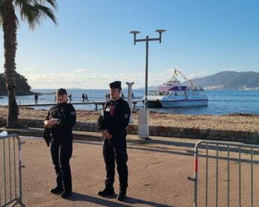 Des militaires du Groupement blindé de gendarmerie mobile (GBGM) de Satory, en renfort en Corse à l'occasion de la visite du Pape François, le 15 décembre 2024. (Photo: Gendarmerie de Corse)