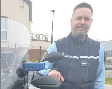 le major Sébastien V, affecté au peloton motorisé d’Abbeville (photo Gendarmerie de la Somme)