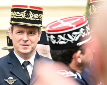 Le général de corps d'armée Frédéric Aubanel, lors d'une cérémonie Place Beauvau en 2024. (Photo: L.Picard/L'Essor)