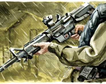 Le 22 décembre 2020, à Saint-Just (Puy-de-Dôme), trois gendarmes sont tués par un forcené. Un drame sans égal dans la Gendarmerie depuis plusieurs décennies. (Illustration: Zziigg / L’Essor)