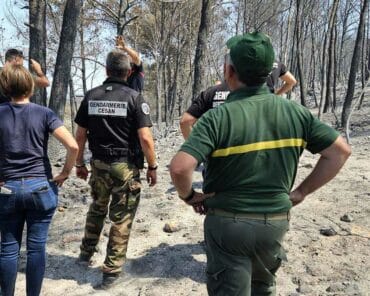 Durant l'été 2025, face aux conséquences dramatiques ou à l'importance de certains incendies, la cellule de recherche des causes et circonstances des incendies (RCCI) de l'Aude a parfois été renforcée par des enquêteurs d'unités de recherches de la Gendarmerie ainsi que du Commandement pour l'environnement et la santé (Cesan). (Photo: Gendarmerie de l'Aude)