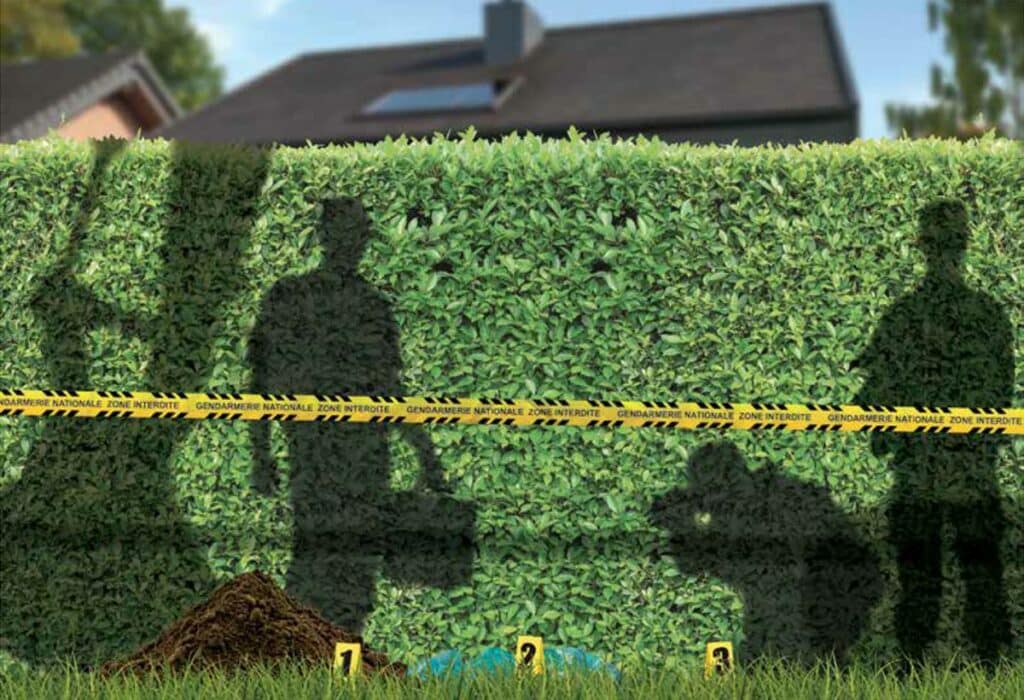 Les gendarmes ont tout d’abord découvert les corps de deux bébés enterrés dans le jardin de l’ancienne demeure familiale des Lempereur, les parents de Dominique Cottrez. Les six autres corps seront retrouvés dans le garage. (Illustration: F.Mayot / L'Essor)