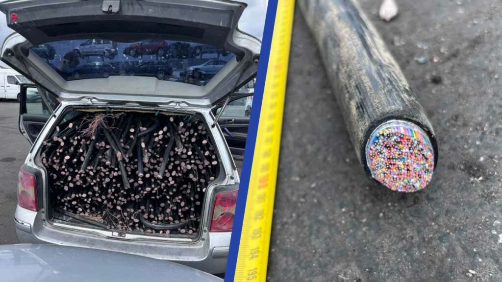 Les malfaiteurs volaient des morceaux de câbles télécoms afin de récupérer le cuivre se trouvant à l'intérieur et le revendre. Photo d'illustration (photos Gendarmerie, assemblage L'Essor)