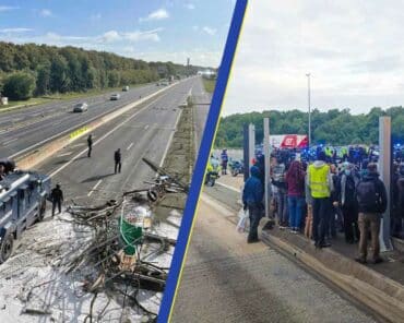 Face aux opérations de blocages organisées dans le cadre du mouvement "Bloquons tout", les gendarmes ont du intervenir à plusieurs reprises pour dégager les axes. (Photos: Gendarmerie - assemblage L'Essor)