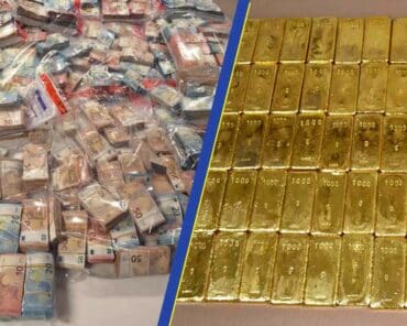 L'argent sale était transformé en lingots d'or par les trafiquants. (Photos: Gendarmerie)