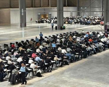 Le 25 septembre 2025, près de 900 candidats du Grand Est ont planché sur les épreuves d'admissibilité des concours interne et externe de sous-officier de gendarmerie (SOG) au parc expo de Strasbourg. (Photo: Région de gendarmerie du Grand Est)