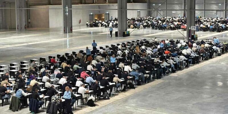 Le 25 septembre 2025, près de 900 candidats du Grand Est ont planché sur les épreuves d'admissibilité des concours interne et externe de sous-officier de gendarmerie (SOG) au parc expo de Strasbourg. (Photo: Région de gendarmerie du Grand Est)