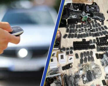 Le réseau reprogrammait des enceintes connectées afin de voler des voitures. (Photos: M.Munning/Unsplash et Gendarmerie/UNCyber - Assemblage: L'Essor)