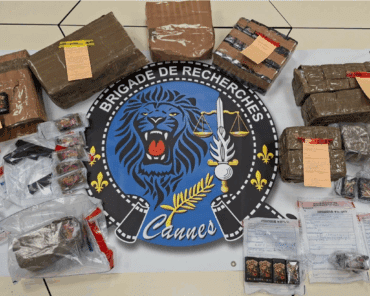 La BR de Cannes était chargée de l'enquête sur le réseau de livraison à domicile de résine de cannabis. (PH: Compagnie de gendarmerie départementale de Cannes)