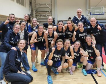 L'équipe de France militaire féminine de basket au SHAPE en 2024 (photo EDFM)