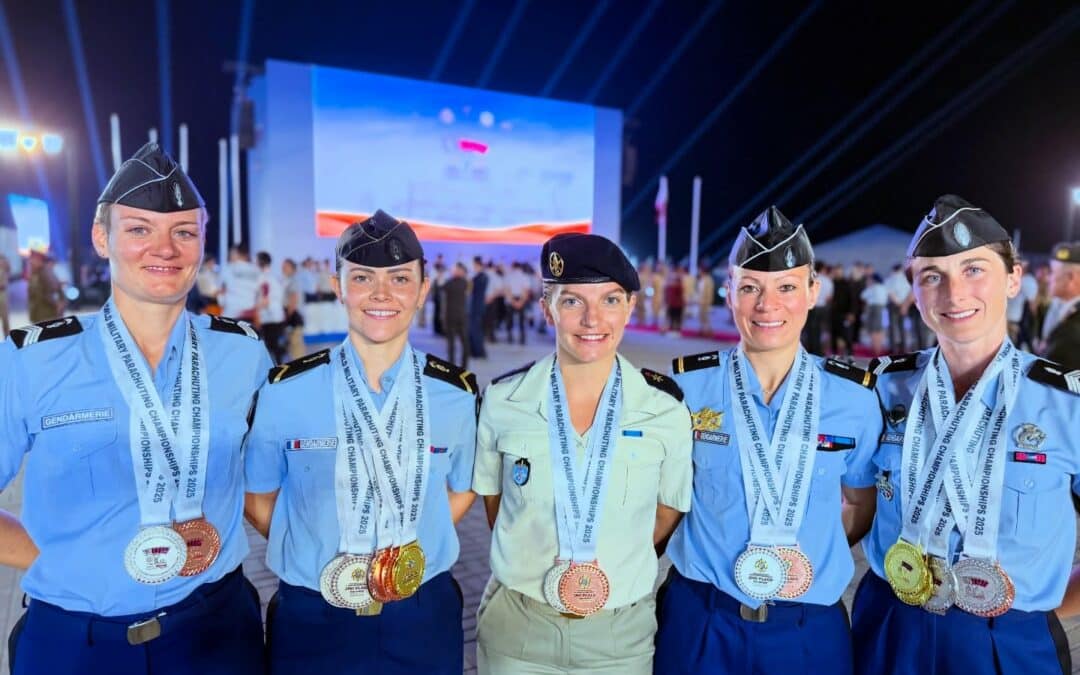 Razzia de médailles pour les gendarmes aux Mondiaux militaires de parachutisme