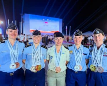 L'équipe de France militaire de parachutisme, avec quatre gendarmes dans ses rangs (photo LODP)