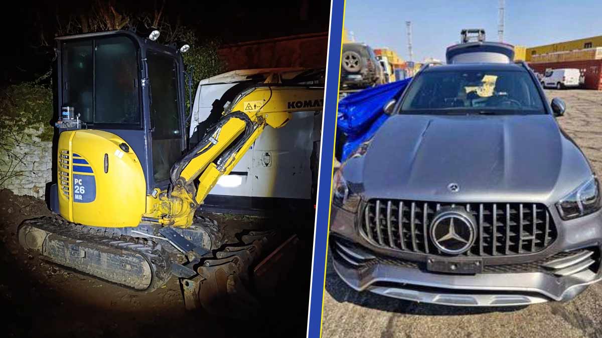 Les gendarmes mettent fin à un trafic de voitures de luxe vers l’Afrique et à des vols de mini-pelles