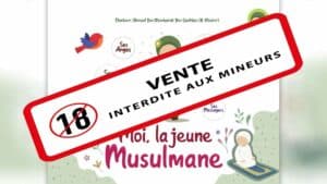 Couverture de "Moi, la jeune musulmane", du Dr Ahmad Ibn Moubarak Ibn Qadhlan Al Mazru'i, interdit à la vente aux mineurs par un Arrêté du ministère de l'Intérieur. (Éditions Ibn Badis, 2024)