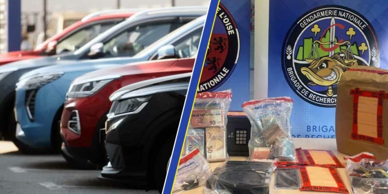 Repérés en Ile-de-France, les SUV étaient ensuite volés puis revendus ou expédiés vers l'Afrique de l'Ouest. (Photos: Gendarmerie de l'Oise - DR - Assemblage: L'Essor)