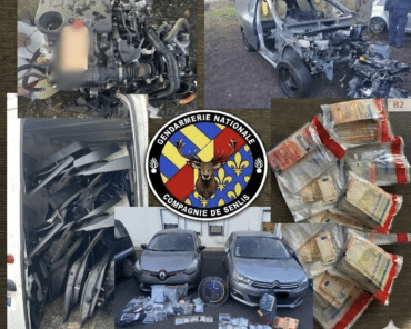 La Brigade de recherche de Senlis, en collaboration avec d'autre services a démantelé un réseau de vol et de recel de véhicules dans l'Oise - Crédits : Gendarmerie Nationale