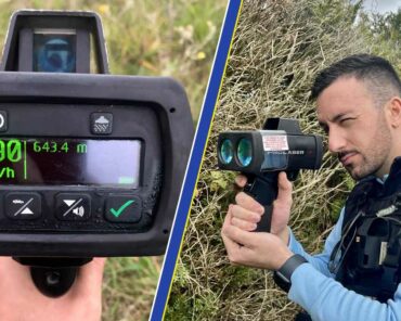 Déjà présent dans l'arsenal de radars portatifs des gendarmes, le ProLaser 4 a été choisi pour le renouvellement du parc de cinémomètres du ministère de l'Intérieur. (Photos d'illustration: Gendarmerie de Loire et du Lot-et-Garonne / Assemblage: L'Essor)